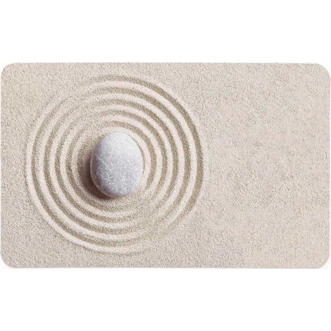 Tapis de Bain Imprimé "Serena" 50x80cm Beige (1/5)