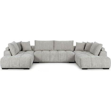 Sofa Rinconera Chaise Longue G-Silver 372cm, Gris (1/4)