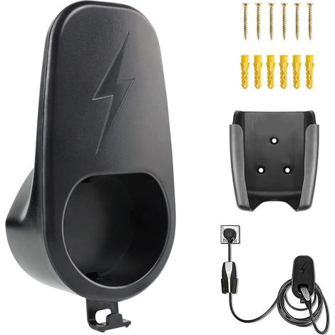 Organisateur de câbles pour véhicules électriques, support mural pour câble de chargeur, compatible avec Tesla Model 3 et Model Y, accessoires Tesla Model 3 2021, noir (1/5)