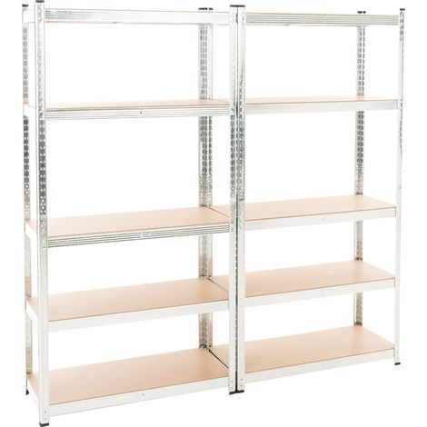 2er Set Steckregal G 90x40x180 silber