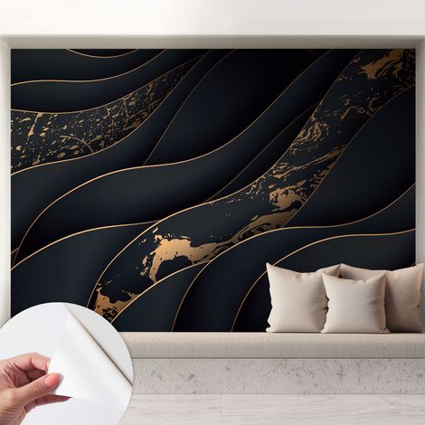 Fotomurale adesivo - murale da parete - Carta da parati autoadesiva - design parete moderno - Onde eleganti 208x146 cm (1/5)