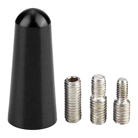 Antenne Toit Voiture 3 cm/1,2 Pouces Adaptateur d'antenne de Toit en Alliage d'aluminium avec vis Antenne Radio Universelle Remplacement Courte Mât Fouet d'Antenne de Réception (1/5)