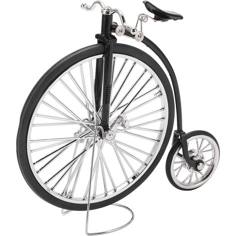 Vélo Rétro Miniature en Alliage Noir pour Décoration de Table ou Bibliothèque (1/5)