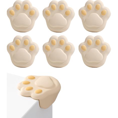 Lot de 6 protège-coins pour enfants. Excellente prise en main pour protéger les coins des meubles des coins pointus abricot.