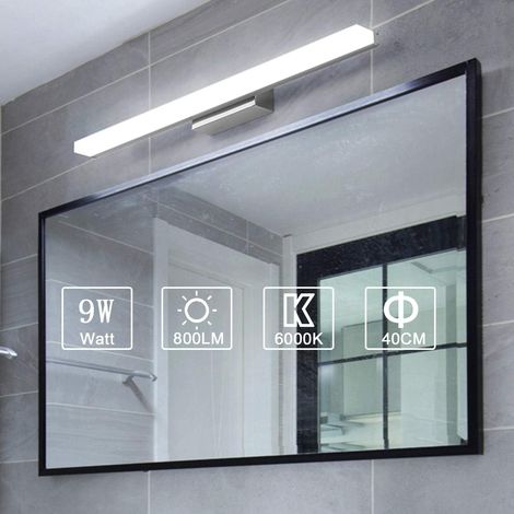 EASYCOMFORT Lampe pour Miroir LED Applique Salle de Bain 8W - Éclairage Moderne Blanc Froid 40CM Nondimmable (1/5)