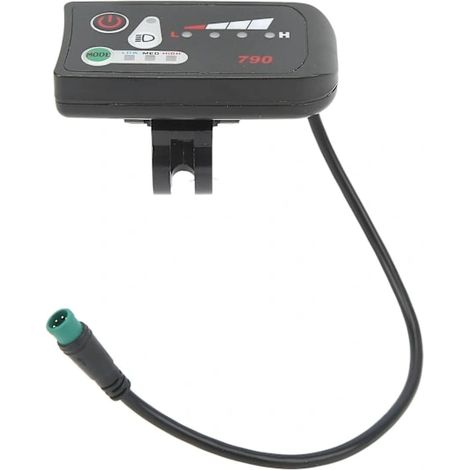 Panneau d'affichage LED pour vélo électrique, compteur de puissance modifié avec connecteur mâle 5 broches étanche pour guidon de 22,2 mm, 36 V (1/5)