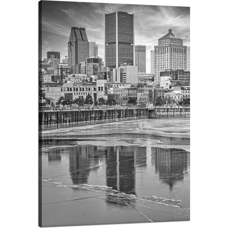 Lienzo impreso con la imagen de rascacielos arquitectónicos, 80x120 cm.