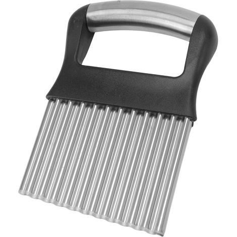 Wellenförmiger Kartoffelschneider aus Edelstahl, geriffelt, mit komfortablem Griff für die Küche (1/5)