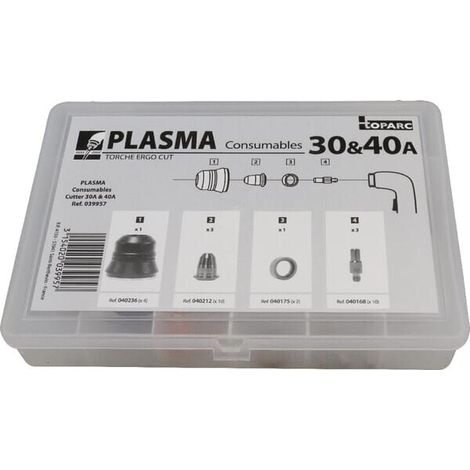 Verschleissteile-Set Plasma-Brenner TPT40 passend fr Plasma-Brenner TPT40