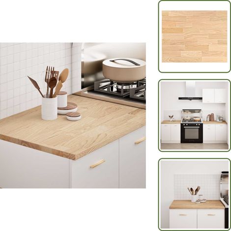 vidaXL Küchenarbeitsplatte 80x63,5x2,7 cm Massivholz Eiche Rechteckig
