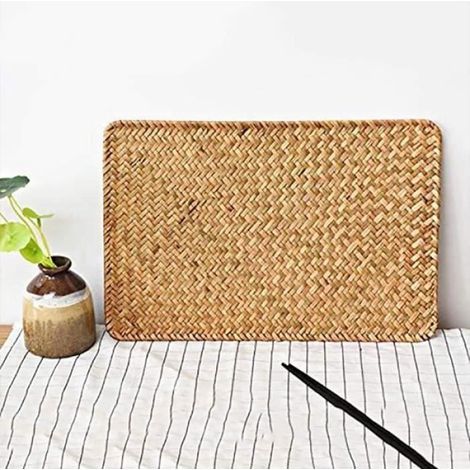 Set De Table - Jonc De Mer - Rectangulaire 45 X 30 Cm - Tissé À La Main - Pour Intérieur - Lot De 3 (1/4)