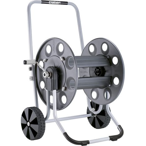 Claber – Enrouleur tuyau arrosage 130m – Chariot métallique pro avec roues larges – Système Silent Block pour enroulement fluide (1/10)