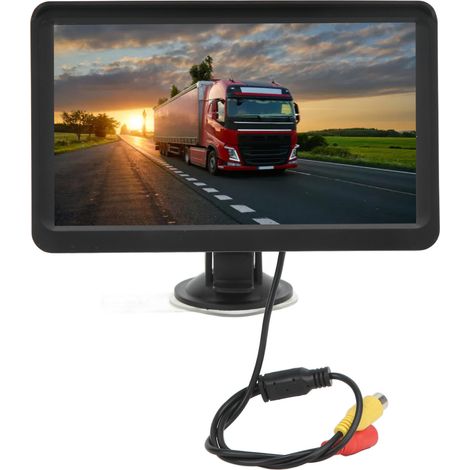 Caméra de recul 7 pouces avec moniteur, 18 LED vision nocturne, kit de stationnement inverseur pour voitures, camions, fourgons et SUV (1/5)