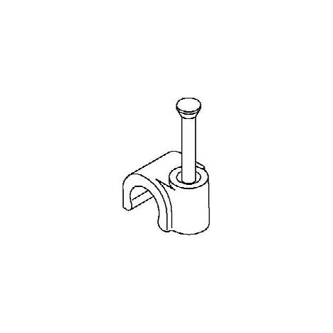 OBO Bettermann ISO-Nagel-Clip 16mm, L40 Polypropylen lichtgrau RAL 7035, 50 Stück, 2228211