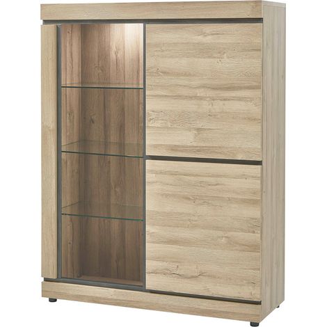MASSIRE - Vitrine 2 Portes et 1 Porte Vitrée (1/5)