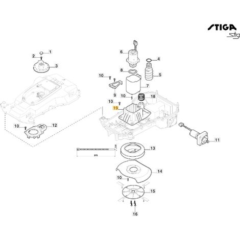 Halterung für die Klingeneinstellung ORIGINAL STIGA Rasenmäher Robotermäher 322784954/0