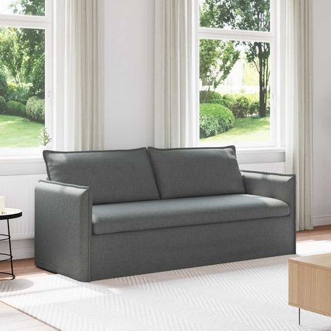 Sofá Gris oscuro 196 x 82 x 85 cm tela