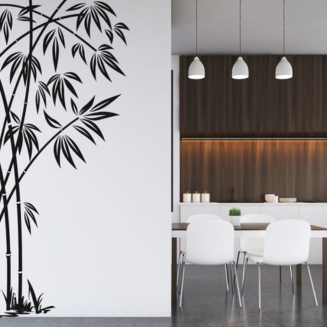 Sticker Mural - Bambou - 27x66 cm - Noir (1/3)