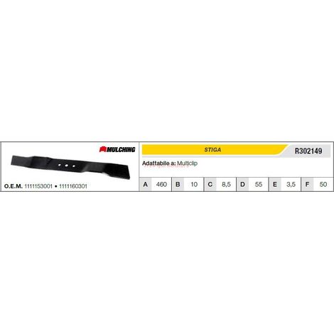 Lama STIGA trattorino tagliaerba rasaerba tosaerba multiclip R302149