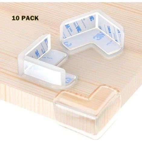 Protection Coin de Table - YOLISTAR - 10pcs - Transparent - Grande Taille - Forte adhérence Doux (1/4)