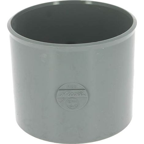 Nicoll – Manchon à butée PVC femelle-femelle Ø140 – Raccord évacuation – Collage pour assemblage fiable – Classement feu NF-M1