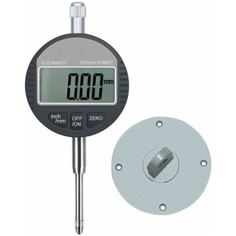 Comparateur à cadran 0,01 mm – Mesure haute précision – Affichage LCD 4 chiffres – Structure métallique intégrée – Compatible trépieds magnétiques (1/5)