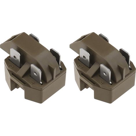 2pcs Relais de Démarrage IC-4 Broches pour Compresseur de Réfrigérateur WP2262185 WR07X26748 4387913 Compatible avec Frigidaire Compatible avec Gibson Relais de Connecteur 1/2/3/4 Fils (1/5)