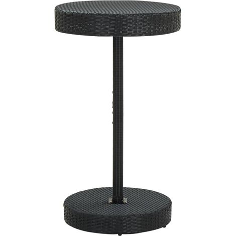 FIMEI Table de jardin Noir 60,5x106 cm Résine tressée (1/5)