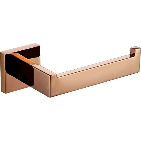 (support)Ensemble d'accessoires de salle de bain or rose, étagère murale, porte-papier toilette, porte-serviettes, barre de suspension, crochet pour peignoir (1/5)