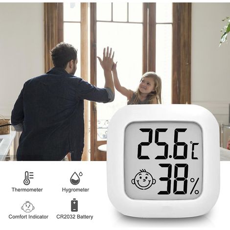 Digitales Hygrometer-Thermometer, Mini-Raumthermometer mit Feuchtigkeits- und Temperaturanzeige