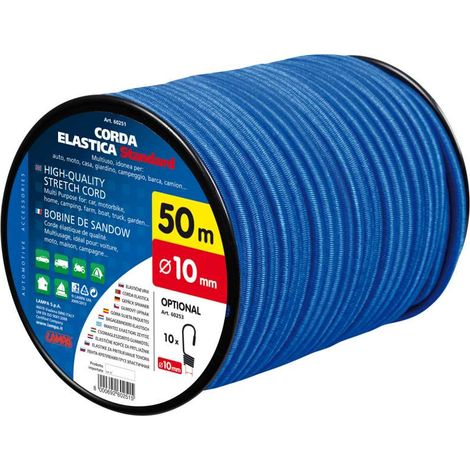 Corda Elastica In Bobina - D.10 Mm - 50 M - Blu