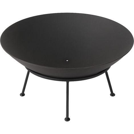 Brasero portable en acier 70 cm – Socle stable – Foyer en fonte 2 mm – Pour espaces extérieurs – Couleur noire – Linder Exclusiv
