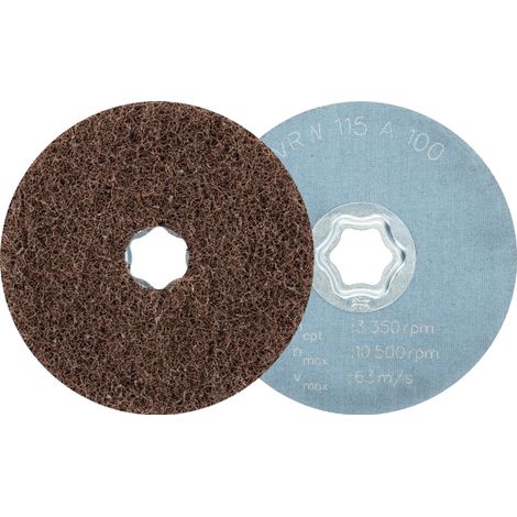 PFERD TOOLS COMBICLICK weiche Vliesronde CC Ø 115 mm A100 zum reinigen und satinieren mit Winkelschleifer 10 Stk
