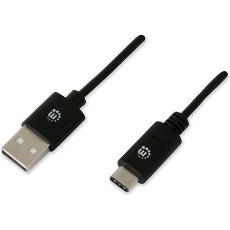 Manhattan Cavo HiSpeed USB-A Maschio / USB-C  Maschio 2m Nero