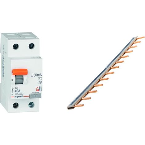interrupteur différentiel, 2P 40 A, sensibilité de 30 mA, classe AC, RX3 (1/5)