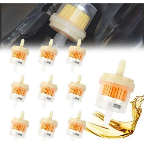 Pair Inline-Kraftstofffilter, Benzinfilter für Miniroller, Rasenmäher, Roller, Motorräder, ATVs, Go-Karts, 10 Stück