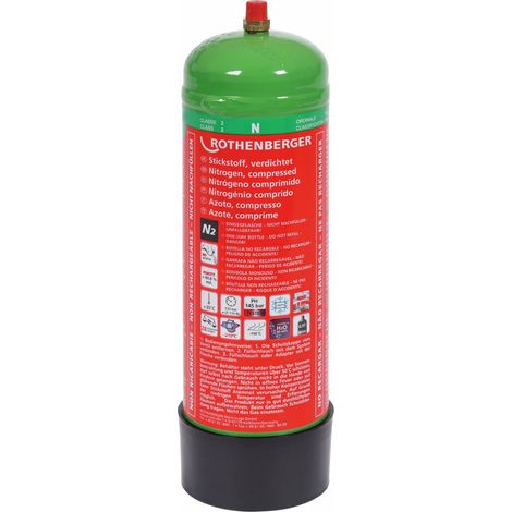 ROTHENBERGER Botella de nitrógeno de 2 litros, llena - 259018