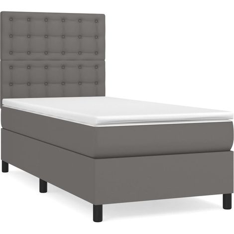 Maison Exclusive - Boxspringbett mit Matratze Grau 100x200 cm Kun