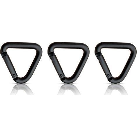 Lot de 3 mousquetons triangulaires avec mousquetons et mousquetons (1/5)