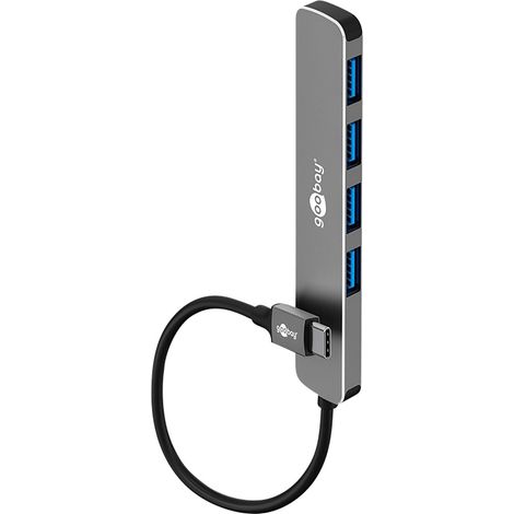 GOOBAY USB3.2 Hub 79157 Slim 4 Port USB-C vers USB-A 5 Gbit/s (1/3)