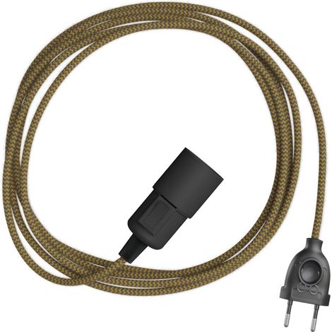 Creative Cables - Câble serpent en zigzag - Lampe à brancher avec câble textile en zigzag