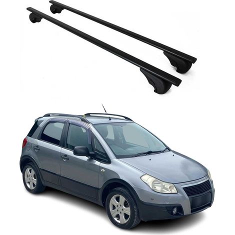 OMAC Dachträger Querträger für Fiat Sedici 2005-2014 – Abschließbar – Max. 75 kg – 2 Stangen Stahl Schwarz (1/5)