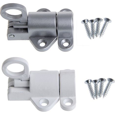 1 Satz Aluminium-Bolzenfeder-Schubladen-, Fenster- und Türsicherheitsschloss (Silbergrau)