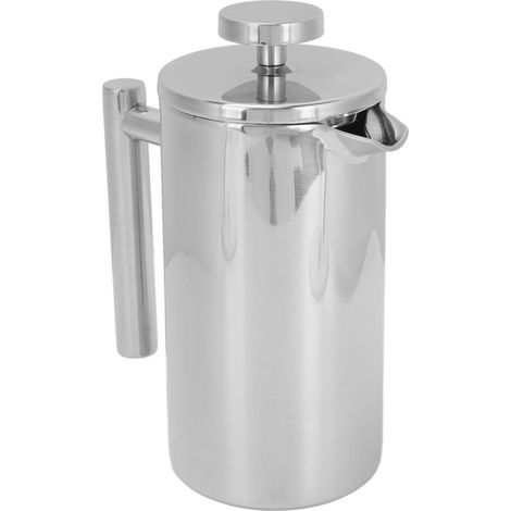 Cafetière à Piston en Acier Inoxydable 1000ml, Double Paroi Isotherme pour Maison, Voyage et Camping