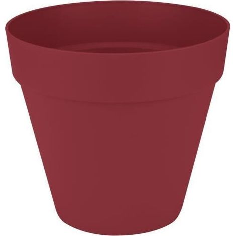 Elho Loft Urban Round Wheels 50 Rosso teatro Vaso Rotondo (1/5)