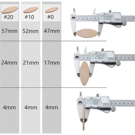 Lamelles d’assemblage taille 10, paquet de 100 pièces, Lamello, Chevilles plates en bois de hêtre de haute qualité pour les menuisiers et les projets de bricolage (1/3)