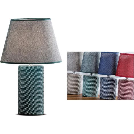 Lampada da tavolo con base in ceramica nolan 25 x 39 cm 4 Colori (1/2)
