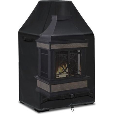 [JAMAIS UTILISÉ] Housse de cheminée à bois d'extérieur en tissu Oxford, housse de barbecue de patio respirante, adaptée à l'intérieur et à l'extérieur (263756 pouces) (1/4)