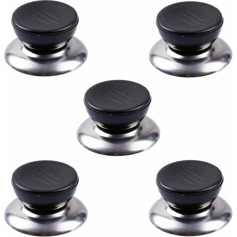 5PCS Remplacement Casserole Couvercle Bouton/Poignée,Couvercles Universels Résistants À La Chaleur Ustensiles en Acier Inoxydable Couvercle Poignée Boutons pour Accessoire De Cuisine
