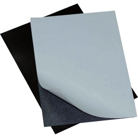 Ferromagnetische Stahlfolie, schwarz, A4, 0,5 mm, selbstklebend – Hunter